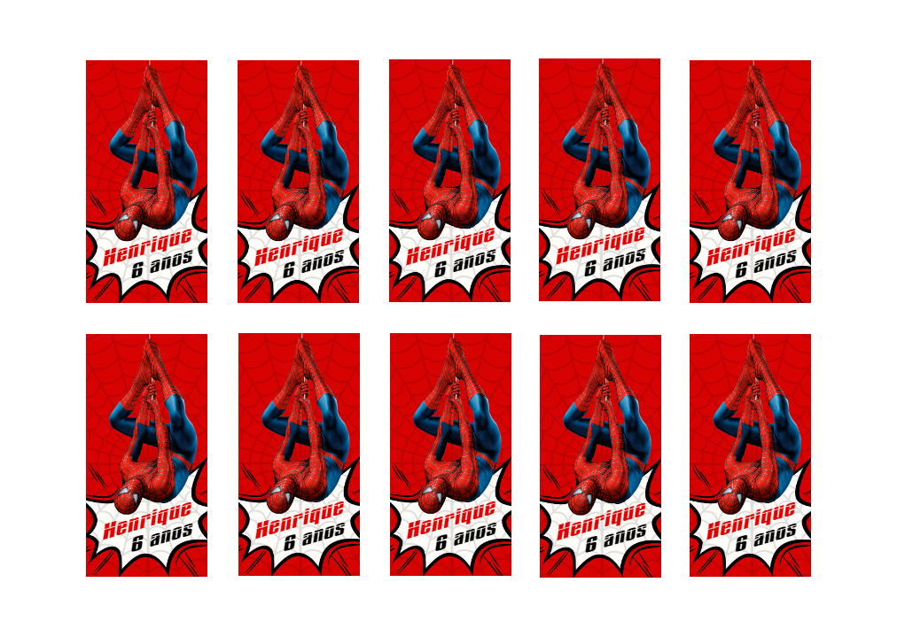 Adesivo Aniversário Homem Aranha para Editar Online Adesivo Aniversário Homem Aranha para Editar Online