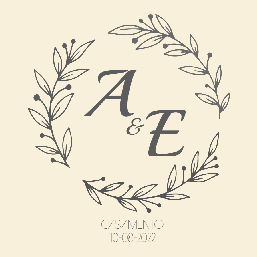 Logo Monograma Casamento Floral para Editar Online Logo Monograma Casamento Floral para Editar Online