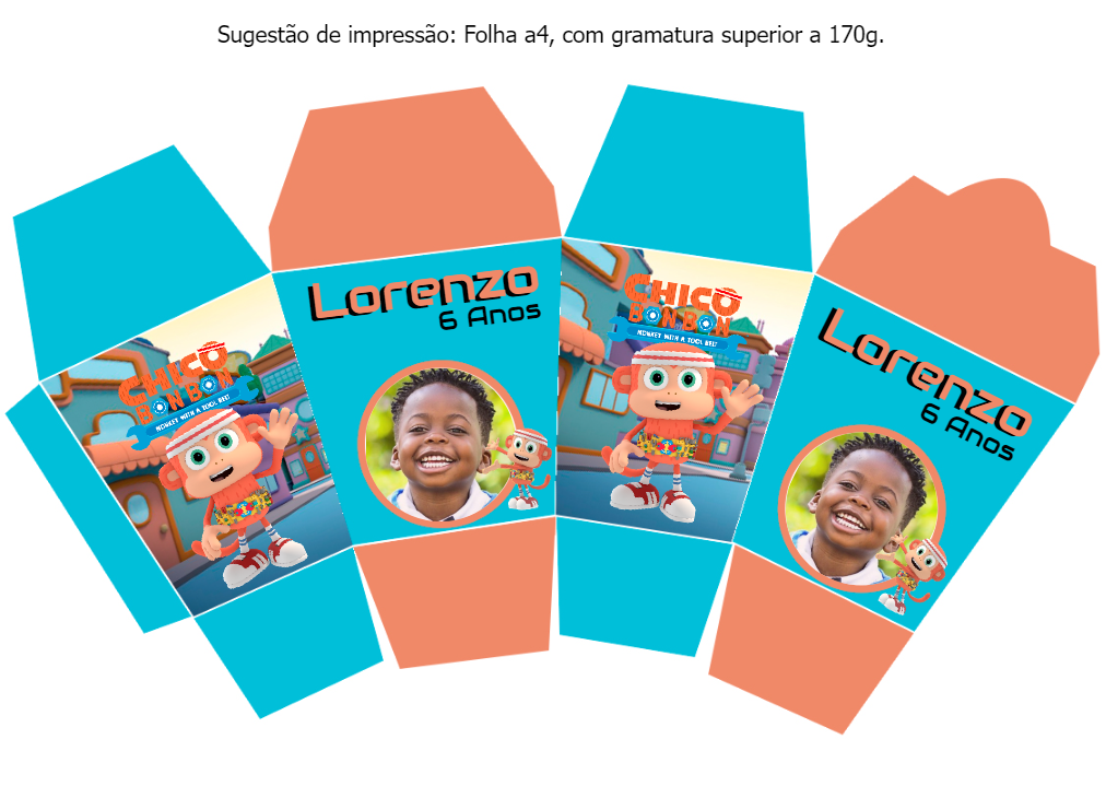 Caixa Sushi Aniversário Chico Bon Bon para Editar Online Caixa Sushi Aniversário Chico Bon Bon para Editar Online