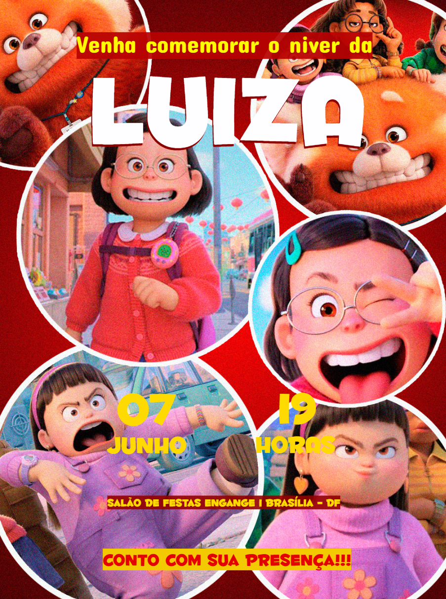 Convite Aniversário Red Crescer é uma Fera para Editar Online Convite Aniversário Red Crescer é uma Fera para Editar Online