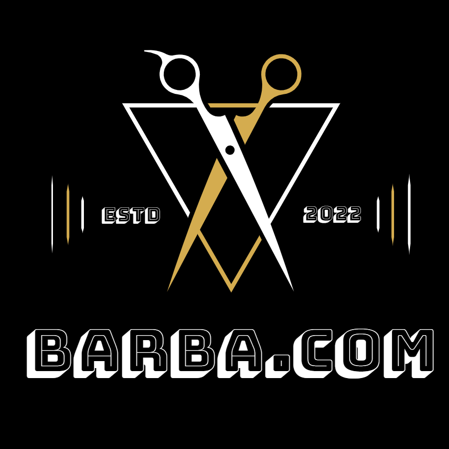 Logotipo para Barbearia com Tesouras para Editar Online