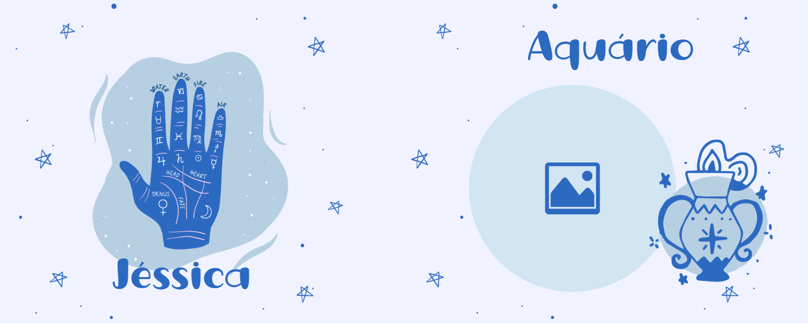 Arte para Caneca Signo Aquário com Foto para Editar Arte para Caneca Signo Aquário com Foto para Editar