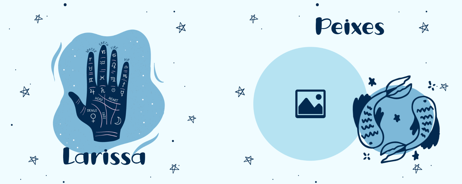 Arte Caneca Signo Peixes com Foto para Editar Online Arte Caneca Signo Peixes com Foto para Editar Online