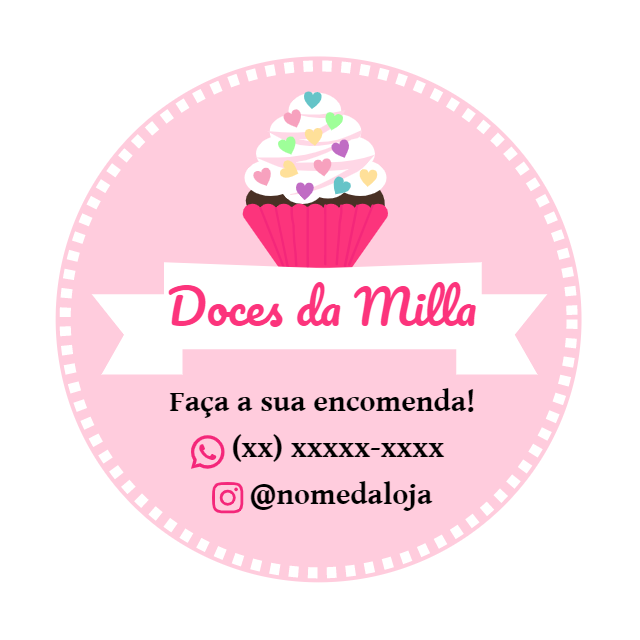 Logo para Doces e Confeitaria Editável Online Logo para Doces e Confeitaria Editável Online
