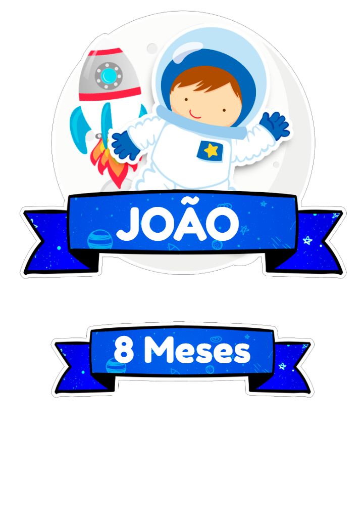 Topo de Bolo Astronauta para Editar e Imprimir Online Topo de Bolo Astronauta para Editar e Imprimir Online