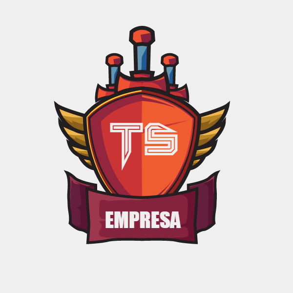 Logo Brasão com Espadas e Asas para Editar Online Logo Brasão com Espadas e Asas para Editar Online