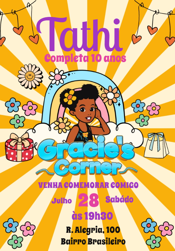 Gracie's Corner Groovy Birthday Invitation to Edit Online Gracie's Corner Groovy Birthday Invitation to Edit Online