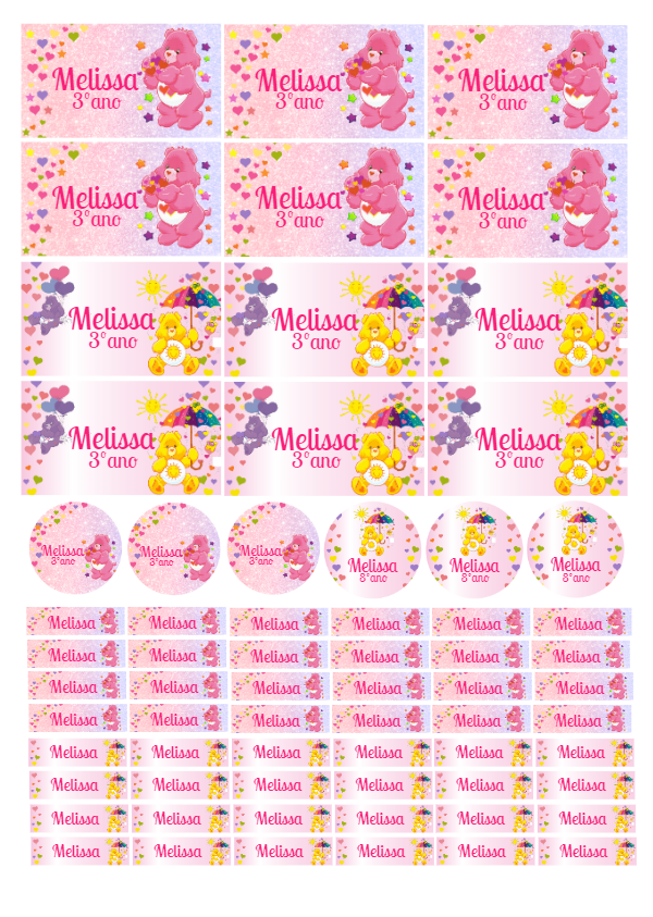 Etiqueta Escolar Ursinhos Carinhosos para Editar Online Etiqueta Escolar Ursinhos Carinhosos para Editar Online