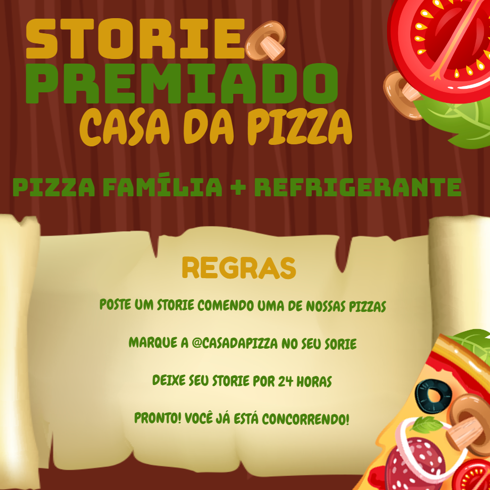 Arte para Sorteio de Pizzaria Editável Online Arte para Sorteio de Pizzaria Editável Online