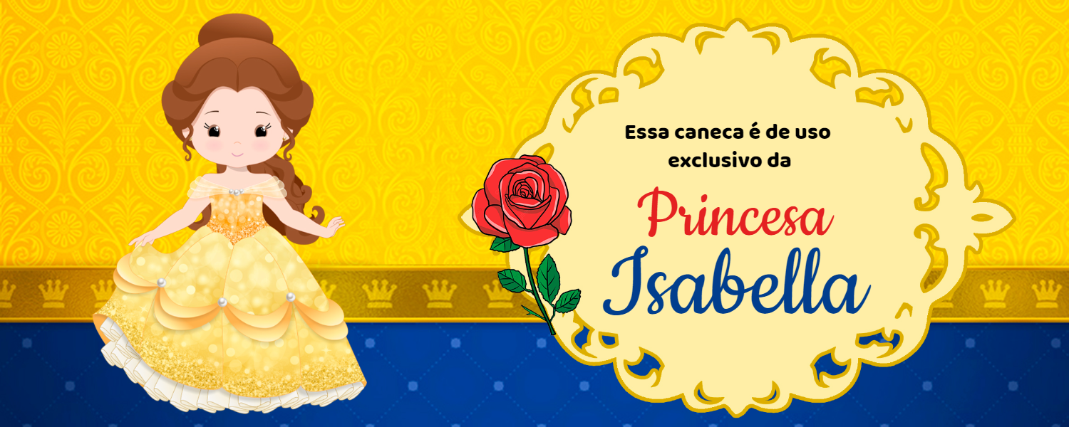 Arte Editável para Caneca da Princesa Bela para Personalizar Arte Editável para Caneca da Princesa Bela para Personalizar
