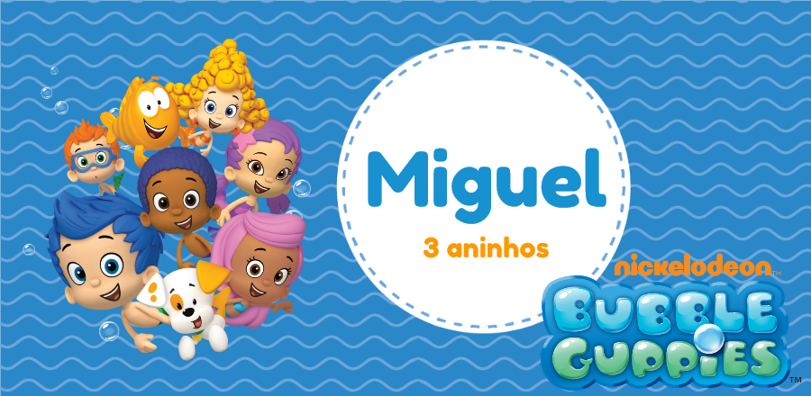 Adesivo de Aniversário Bubble Guppies para Editar Online