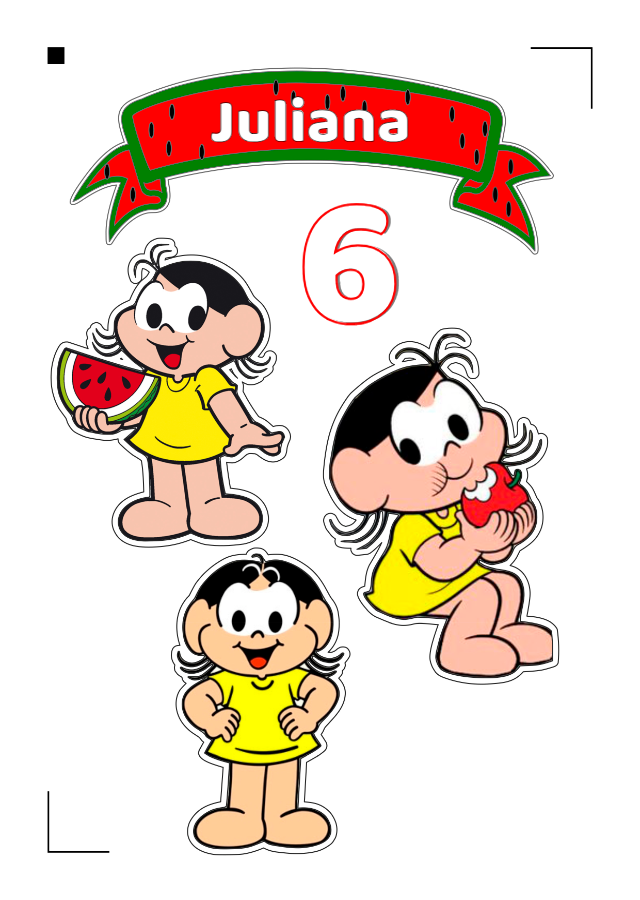 Topo de Bolo Magali: Kit de Aniversário para Editar Online Topo de Bolo Magali: Kit de Aniversário para Editar Online