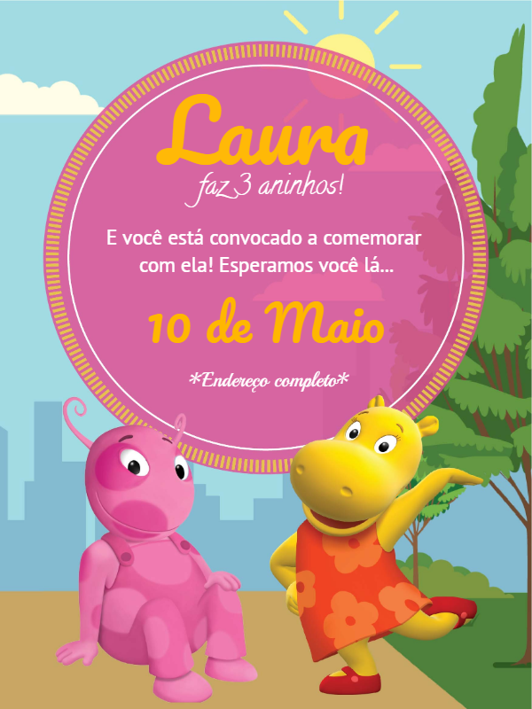 Convite de Aniversário Backyardigans para Editar Online Convite de Aniversário Backyardigans para Editar Online