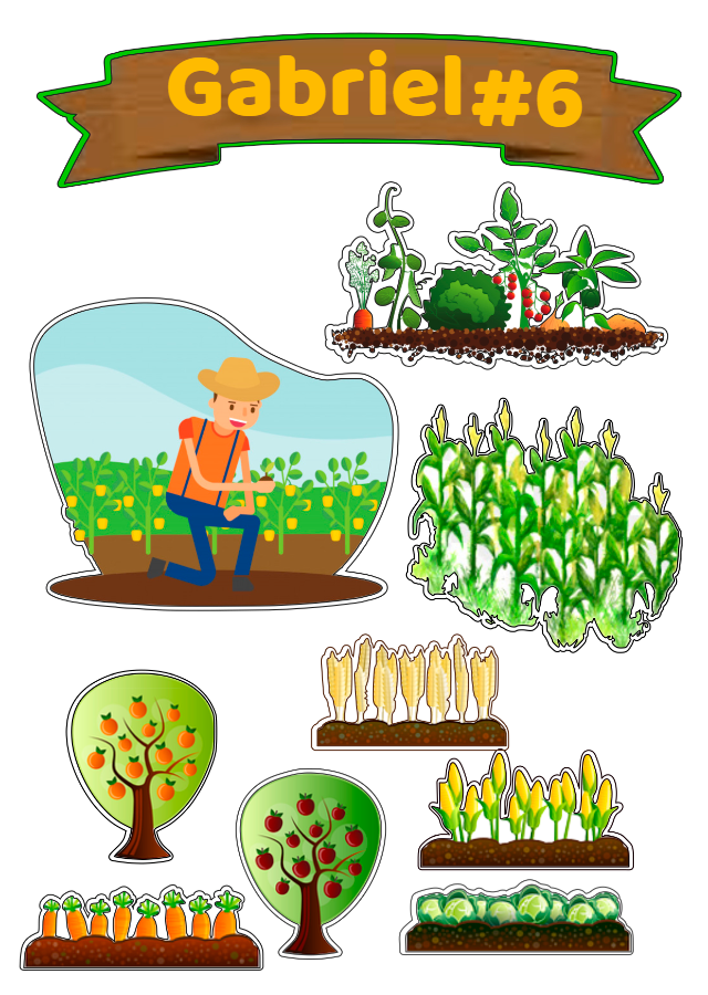 Topo de Bolo Fazendinha com Elementos para Editar Online Topo de Bolo Fazendinha com Elementos para Editar Online