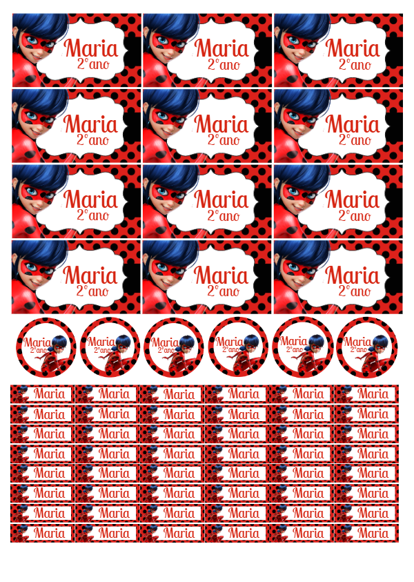 Etiquetas Escolares Miraculous Ladybug para Editar Online Etiquetas Escolares Miraculous Ladybug para Editar Online