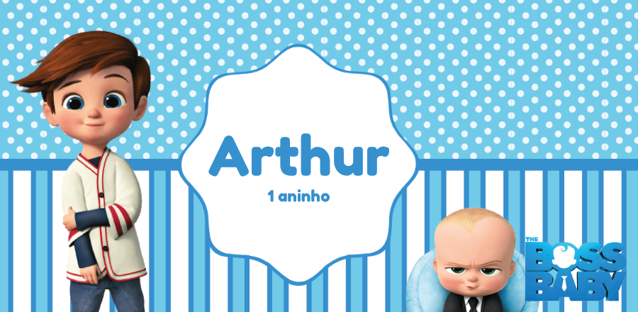 Adesivo de Aniversário Poderoso Chefinho para Editar Adesivo de Aniversário Poderoso Chefinho para Editar