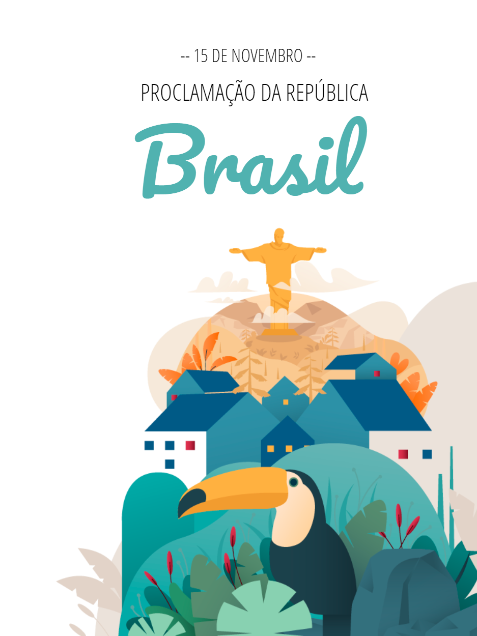 Post sobre o Brasil com Ícones Culturais para Editar Online Post sobre o Brasil com Ícones Culturais para Editar Online