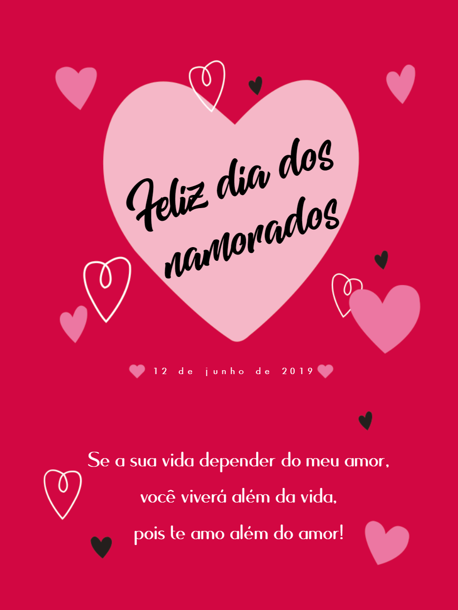 Post Dia dos Namorados com Corações para Editar Online