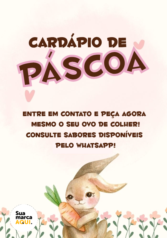 Cardápio de Páscoa com Coelhinho Fofo para Editar Online Cardápio de Páscoa com Coelhinho Fofo para Editar Online
