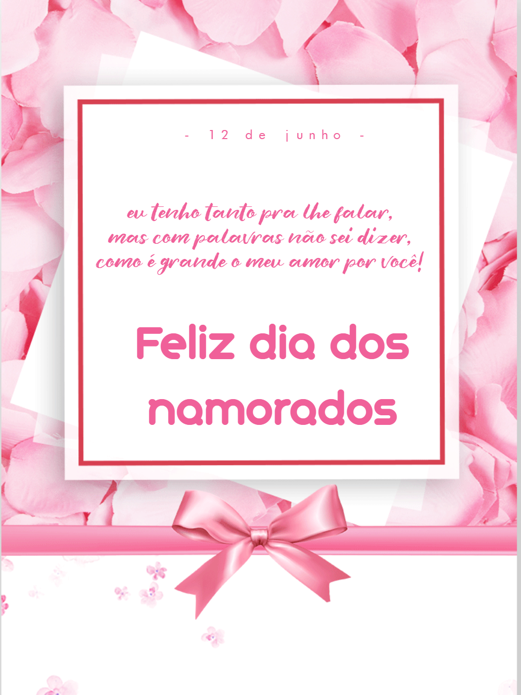 Post Dia dos Namorados Romântico com Flores para Editar Online Post Dia dos Namorados Romântico com Flores para Editar Online