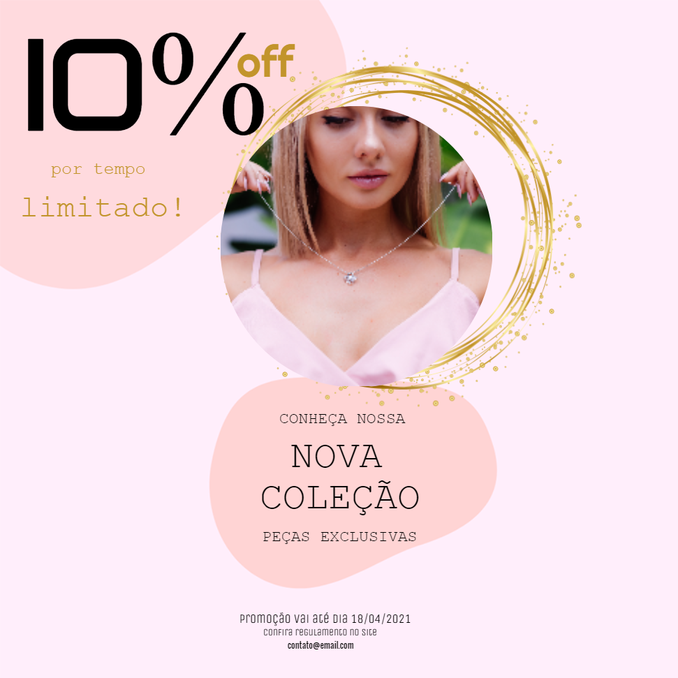 Post Editável para Joalheria: Divulgue sua Nova Coleção Post Editável para Joalheria: Divulgue sua Nova Coleção