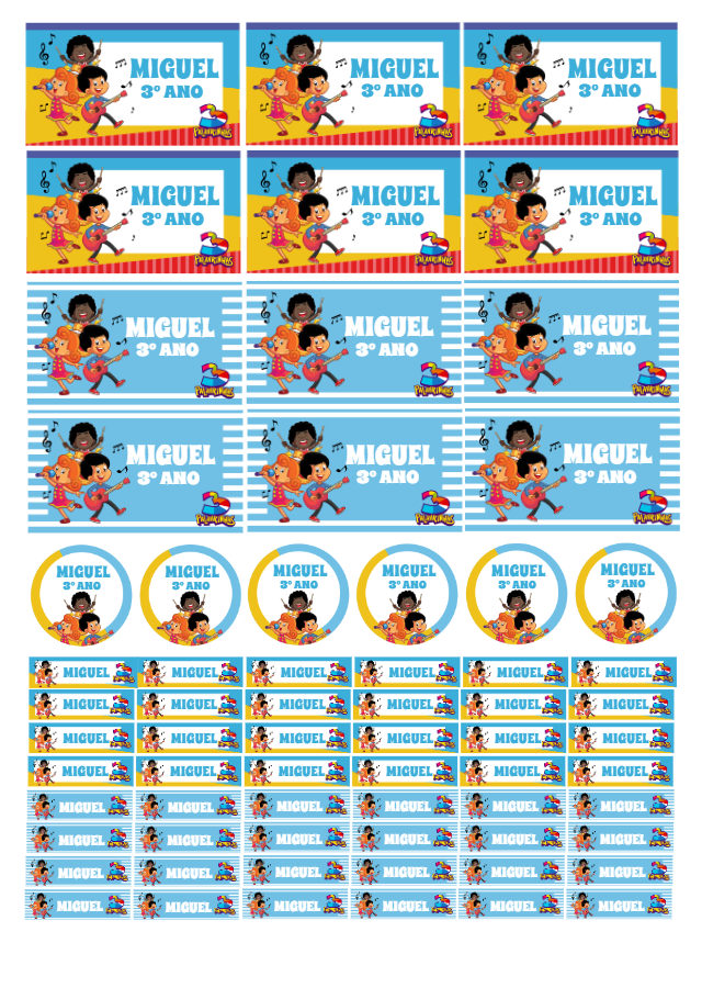 Etiquetas Escolares Três Palavrinhas com Turma para Editar Online Etiquetas Escolares Três Palavrinhas com Turma para Editar Online