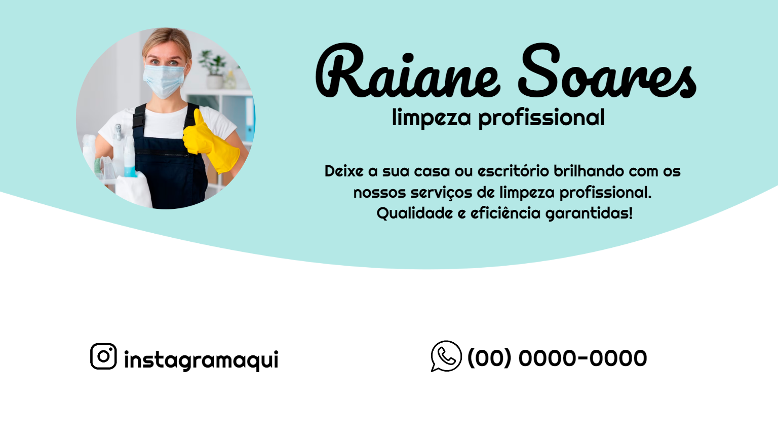 Cartão de Visita Limpeza Profissional para Editar Online Cartão de Visita Limpeza Profissional para Editar Online
