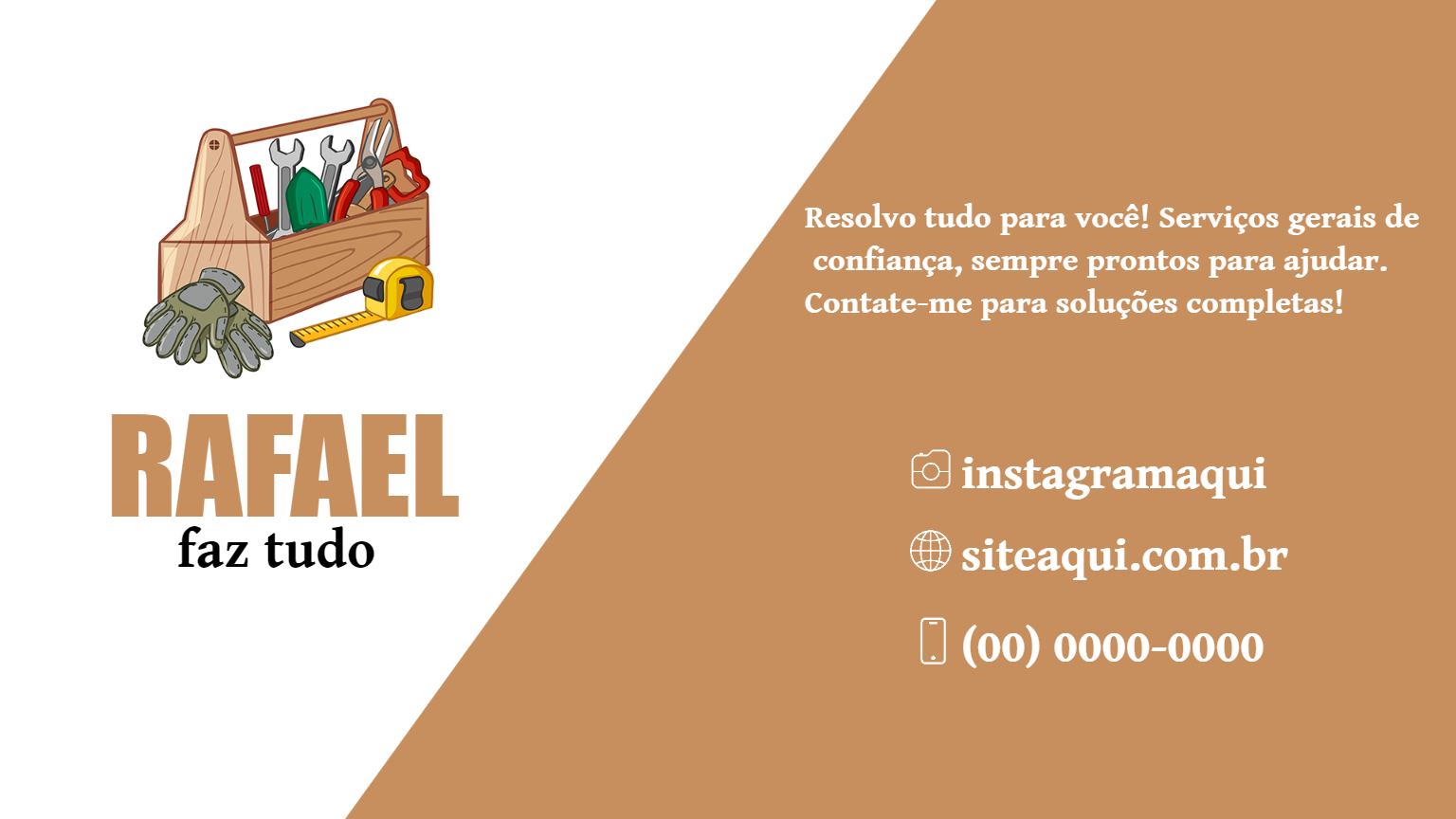 Cartão de Visitas Faz Tudo com Ferramentas para Editar Online Cartão de Visitas Faz Tudo com Ferramentas para Editar Online