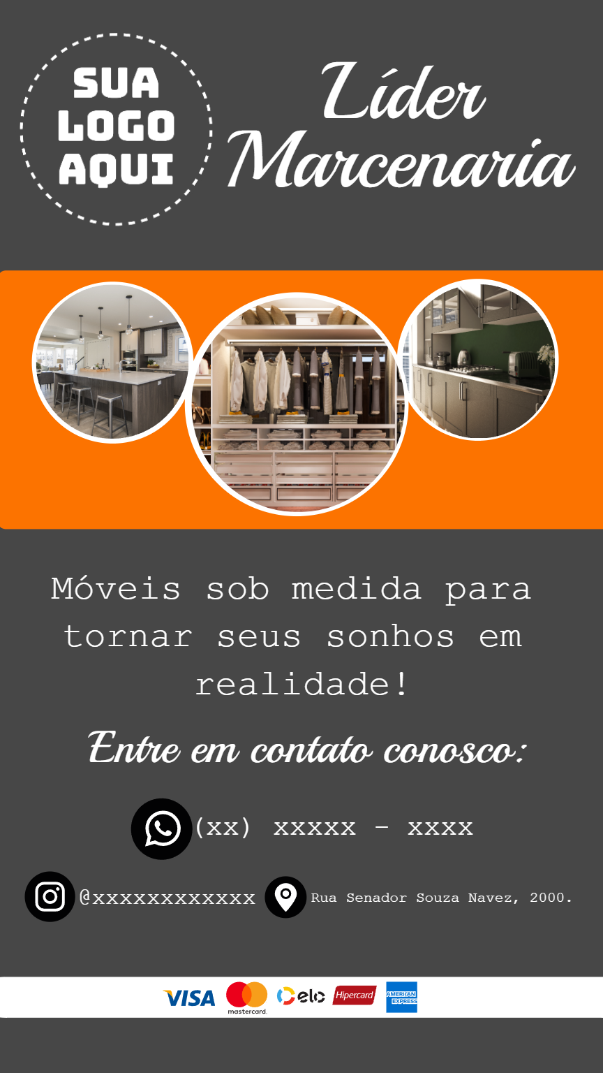 Flyer para Marcenaria: Modelo Editável para Divulgação Flyer para Marcenaria: Modelo Editável para Divulgação