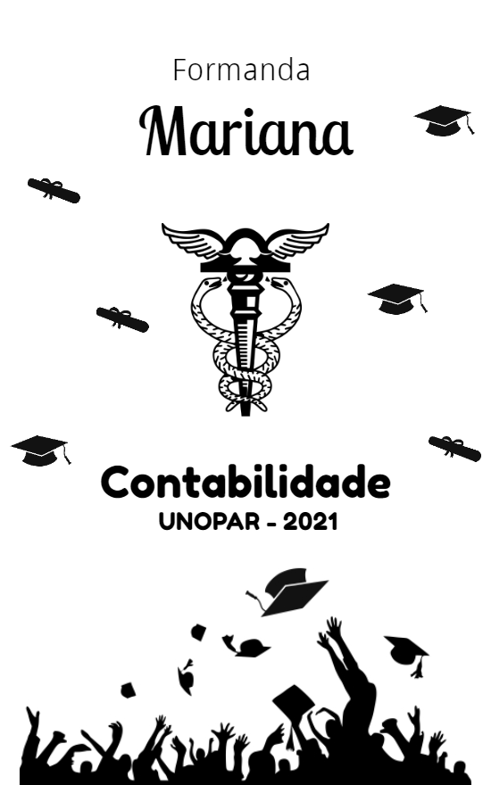 Modelo Editável para Copo de Formatura Contabilidade Modelo Editável para Copo de Formatura Contabilidade