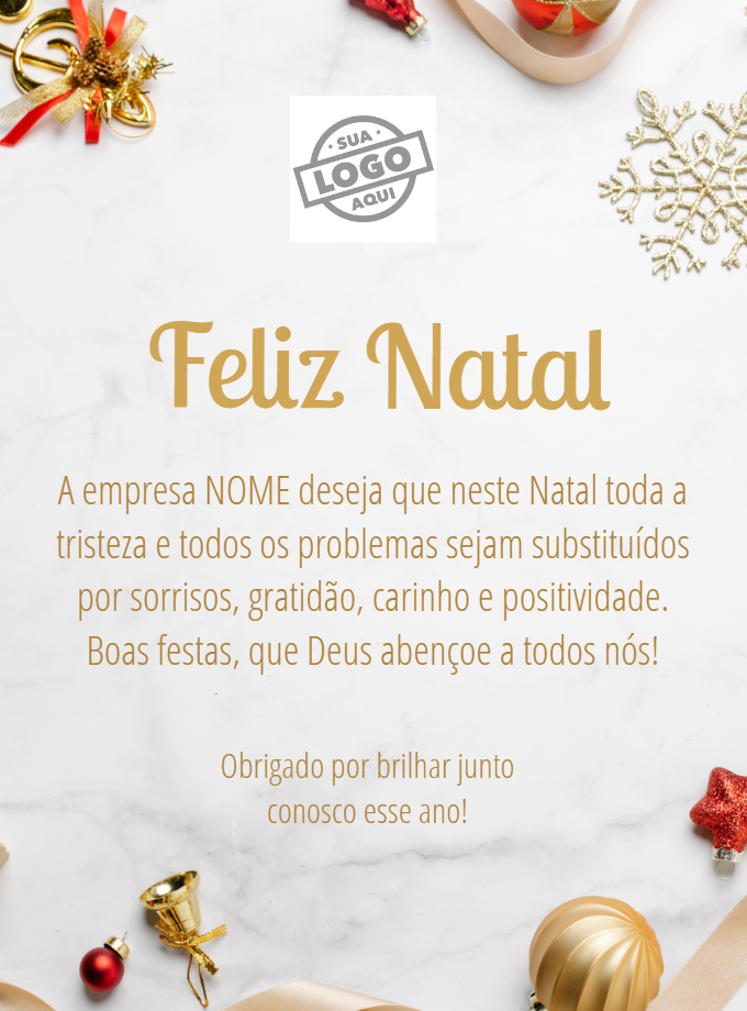 Cartão de Natal Empresarial para Editar Online Cartão de Natal Empresarial para Editar Online
