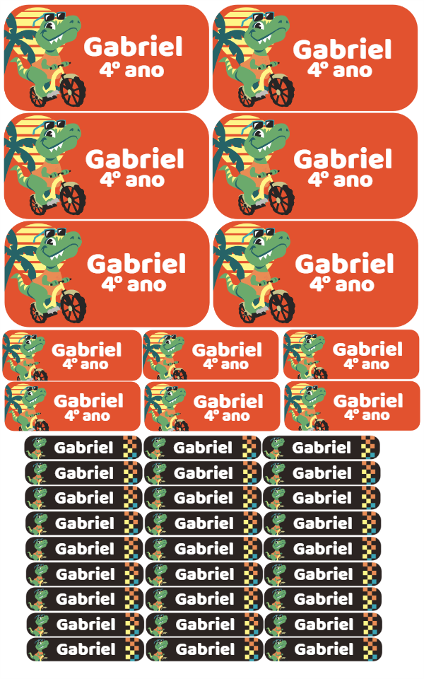 Etiqueta Escolar Dinossauro Radical para Editar e Imprimir Etiqueta Escolar Dinossauro Radical para Editar e Imprimir