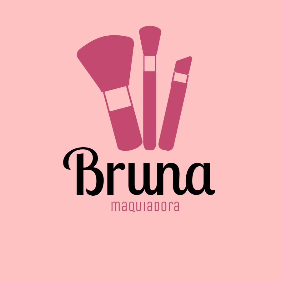 Logo Editável para Maquiadora com Pincéis para Editar Logo Editável para Maquiadora com Pincéis para Editar