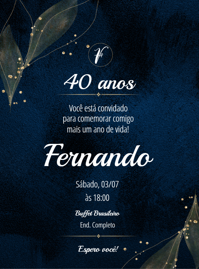 Convite Aniversário Masculino Moderno Azul para Editar Online Convite Aniversário Masculino Moderno Azul para Editar Online