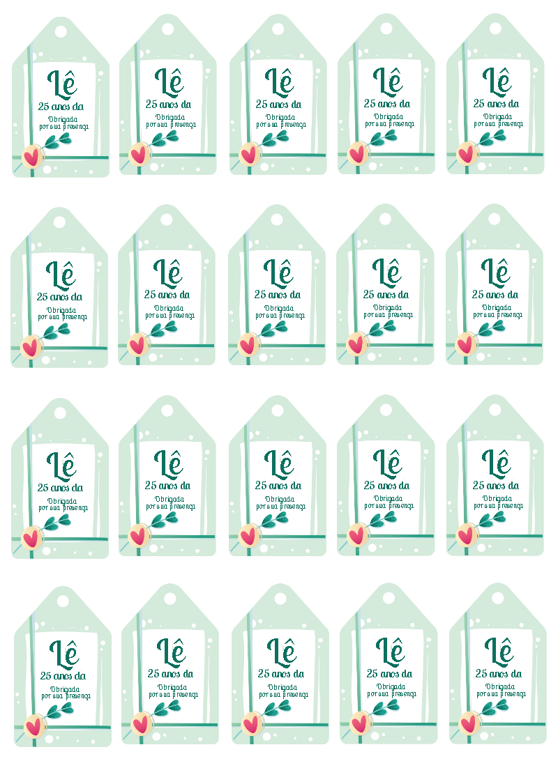 Tag de Aniversário Floral Delicada para Editar Online Tag de Aniversário Floral Delicada para Editar Online