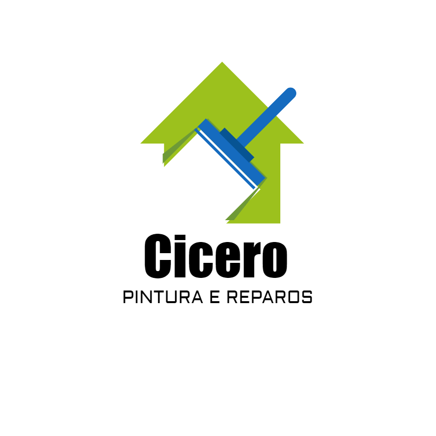 Logo Editável para Serviços de Pintura e Reparos Logo Editável para Serviços de Pintura e Reparos