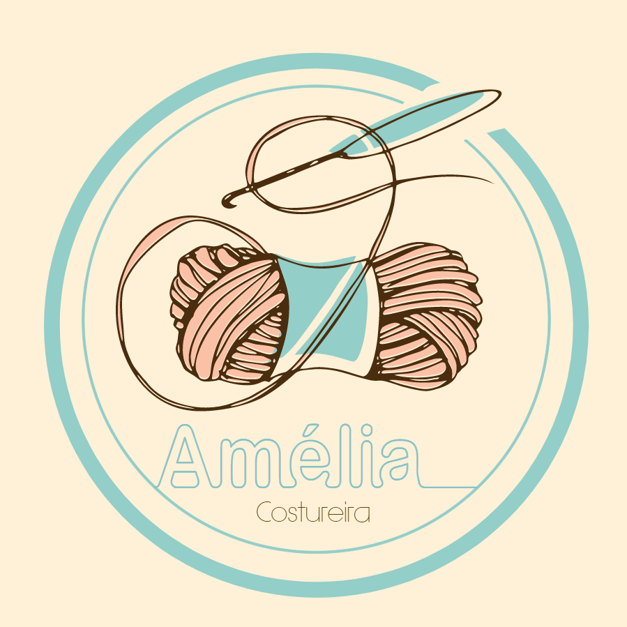 Logo Editável de Costura e Crochê para Personalizar Online Logo Editável de Costura e Crochê para Personalizar Online