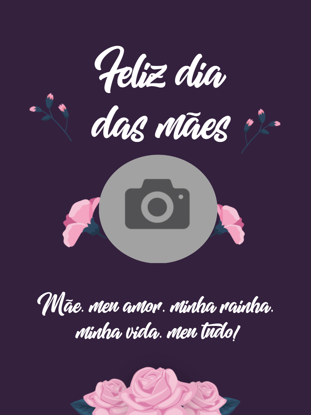 Cartão de Dia das Mães com Foto para Editar Online Cartão de Dia das Mães com Foto para Editar Online