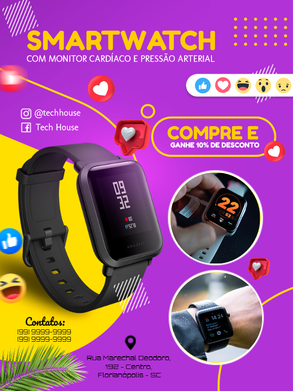 Folheto de Smartwatch Moderno para Editar Online Folheto de Smartwatch Moderno para Editar Online