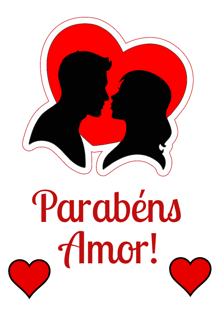 Topo de Bolo Namorados Romântico para Editar e Imprimir Topo de Bolo Namorados Romântico para Editar e Imprimir