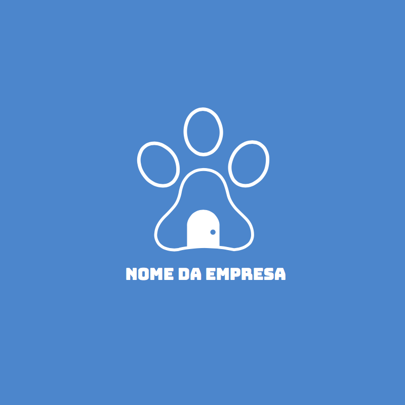 Logo para Pet Shop com Pata de Cachorro para Editar Online