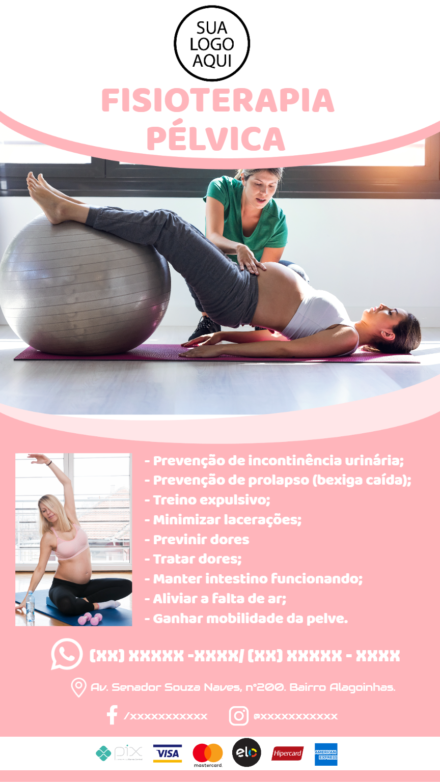 Flyer de Fisioterapia Pélvica Editável Online para Divulgar Flyer de Fisioterapia Pélvica Editável Online para Divulgar