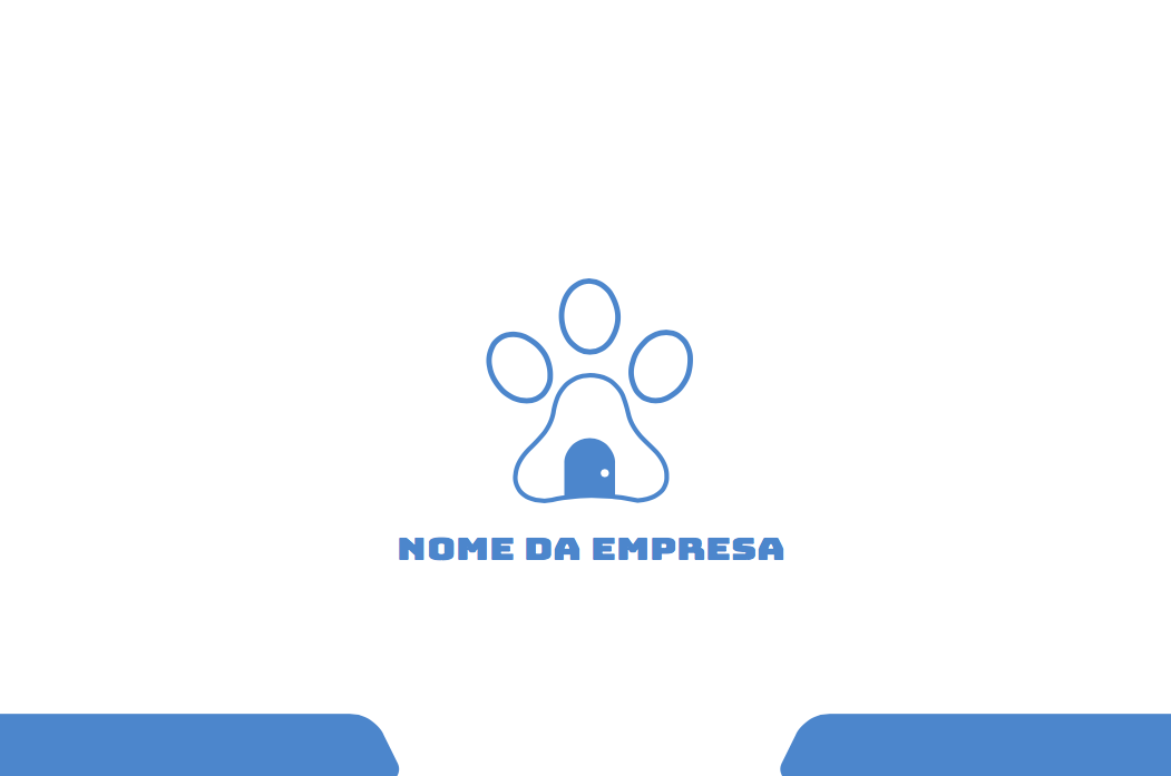 Cartão de Visita Pet Shop com Pata Azul para Editar Online Cartão de Visita Pet Shop com Pata Azul para Editar Online
