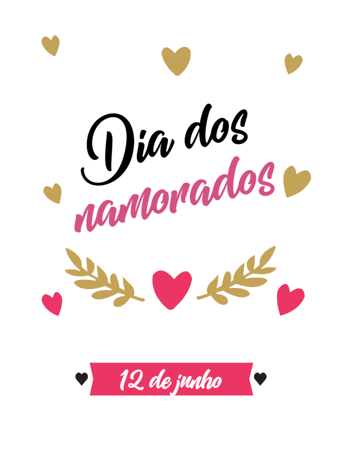 Post Dia dos Namorados Romântico para Editar Online