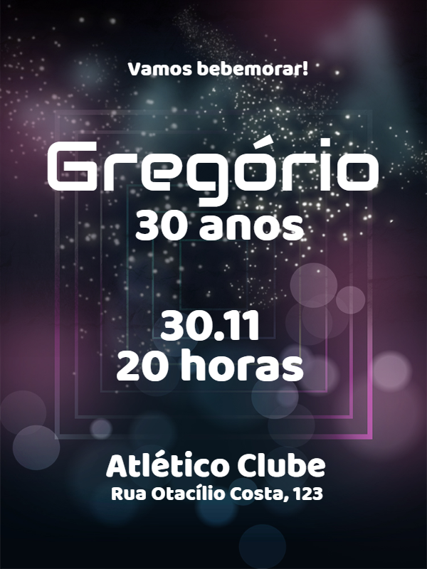 Convite de Aniversário Balada Moderno para Editar Online Convite de Aniversário Balada Moderno para Editar Online