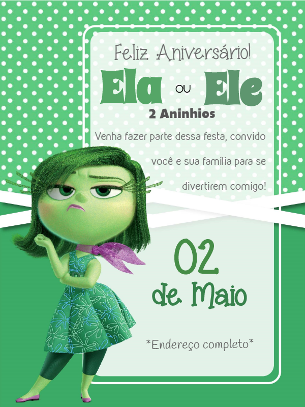 Convite Aniversário Divertidamente Nojinho para Editar Online Convite Aniversário Divertidamente Nojinho para Editar Online