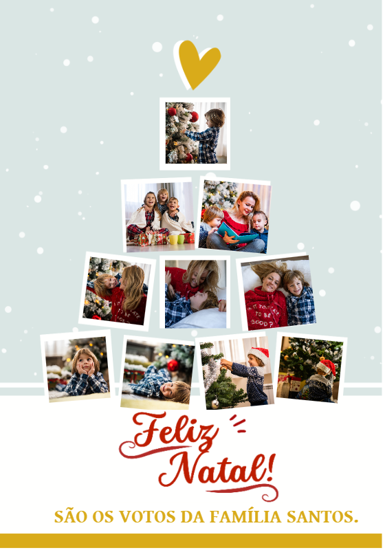 Cartão de Natal Árvore de Fotos para Editar Online Cartão de Natal Árvore de Fotos para Editar Online