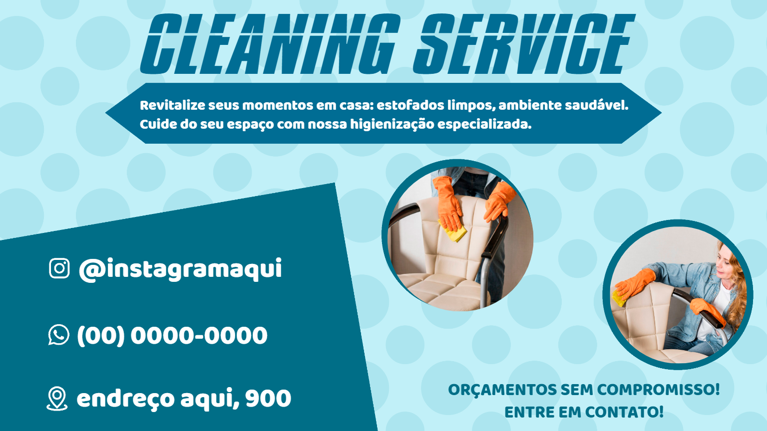 Cartão de Visita Higienização de Estofados Editável Online Cartão de Visita Higienização de Estofados Editável Online