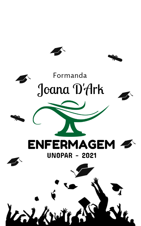 Arte para Copo de Formatura Enfermagem para Editar Online