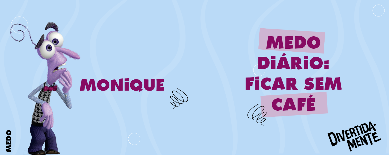 Arte para Caneca Divertida Mente Medo Editável Online Arte para Caneca Divertida Mente Medo Editável Online